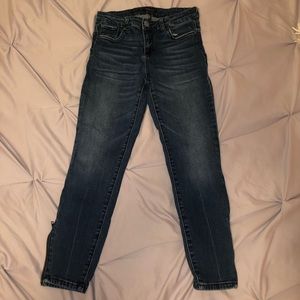 Dark wash skinny jeans